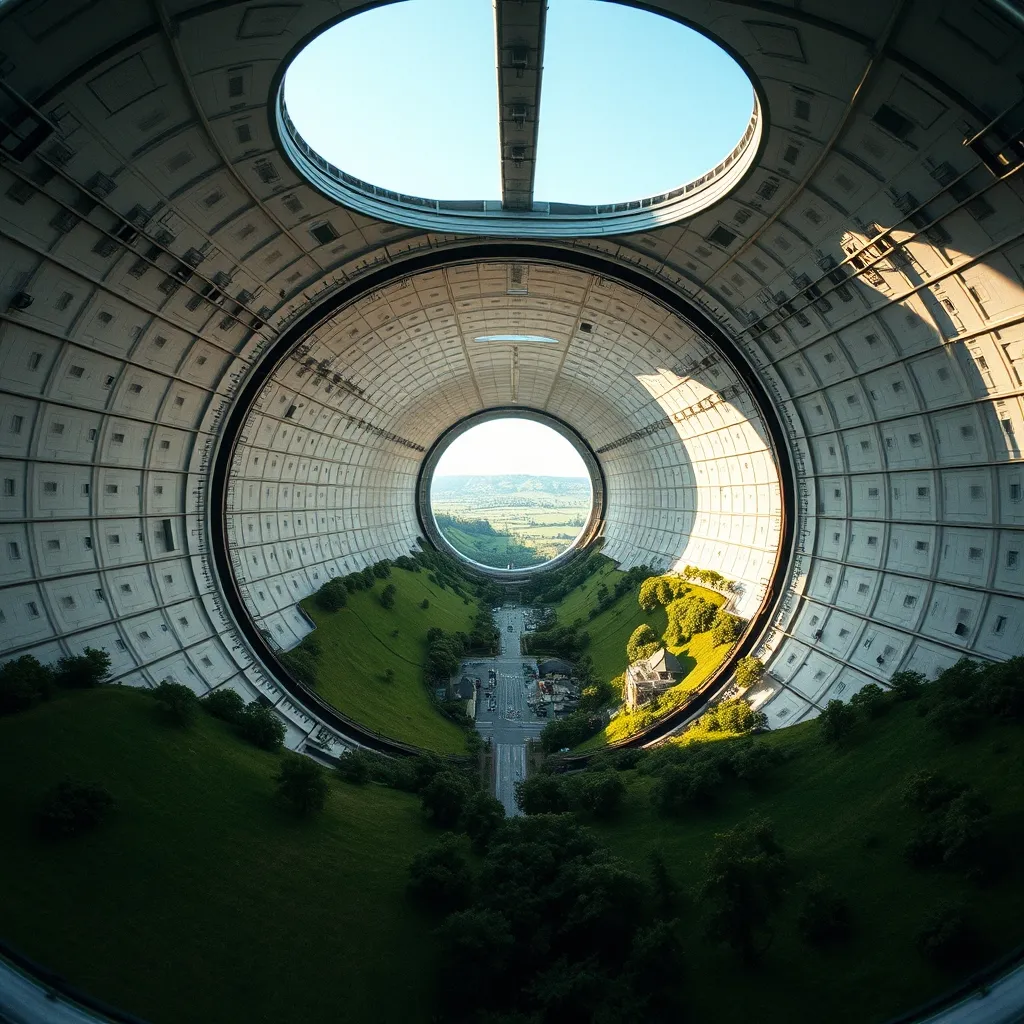 La station Cooper reproduit un environnement terrestre à l'intérieur d'un cylindre en rotation