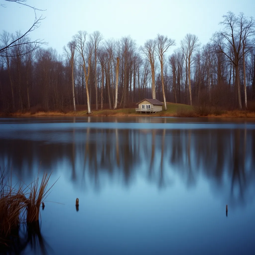 Le lac derrière la maison, lieu de la tragédie familiale dans le récit d'Andrew Laeddis