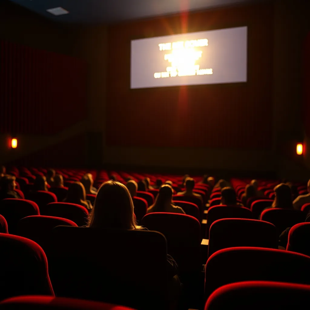 Une salle de cinéma lors d'une projection, lieu idéal pour découvrir ou redécouvrir la saga Jurassic dans l'ordre