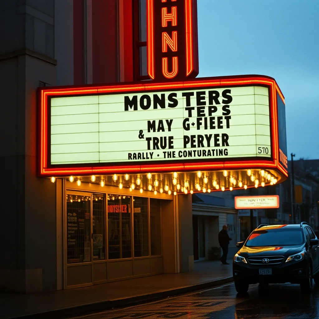 Un cinéma rétro affiche les classiques du film de monstres